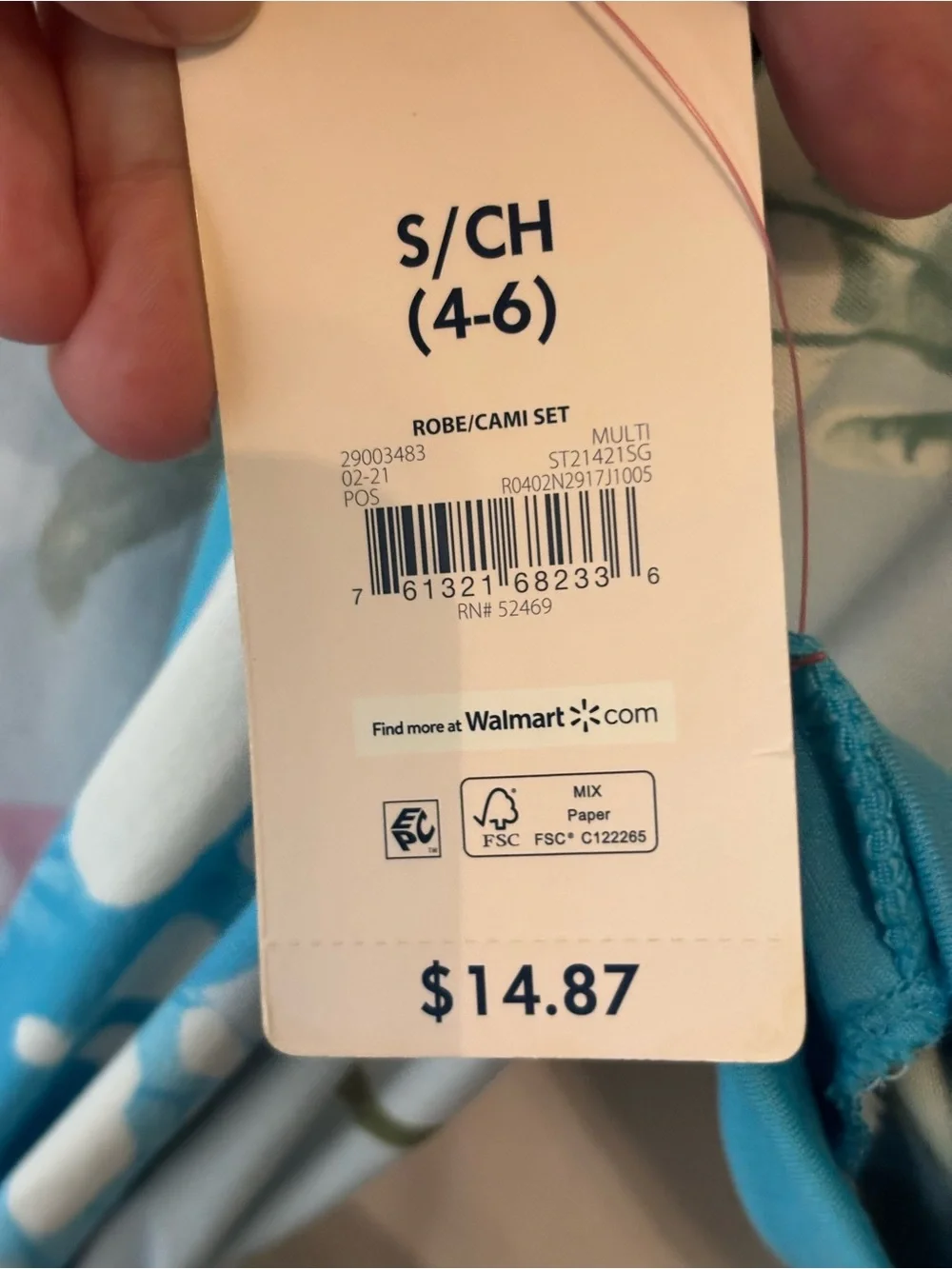 Secret Treasures Butterfly & Floral Wrap Robe - Light Blue, Pink & Turquoise